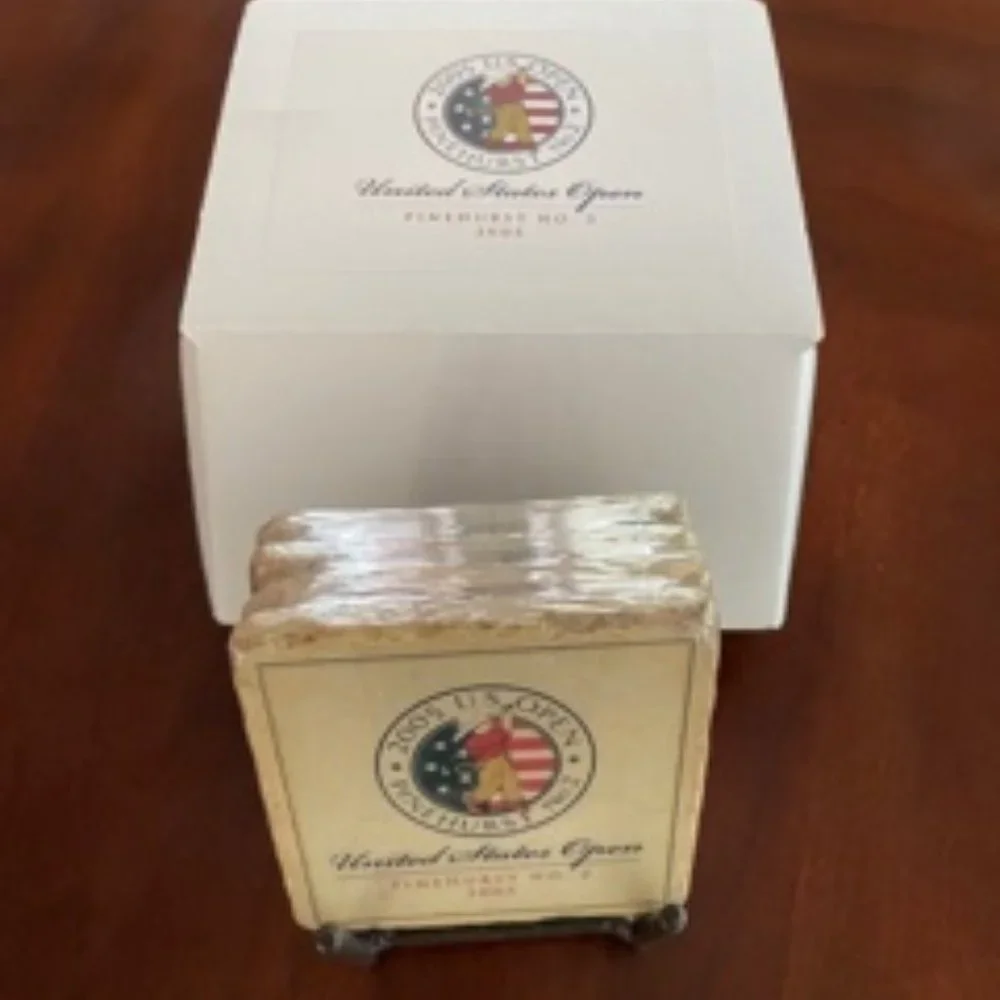 2005 U.S. Open Championship Pinehurst No.2 Commemorative Coaster Set.
